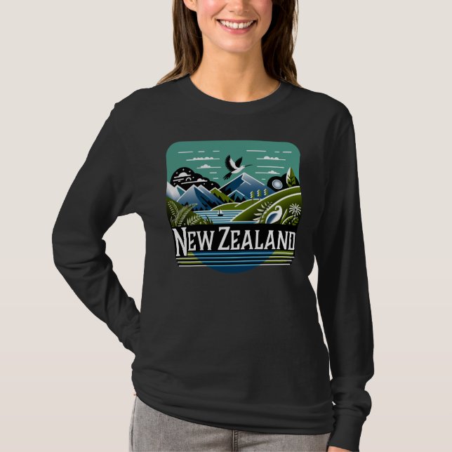 Nya Zeeland södra Stilla havet T Shirt (Framsida)