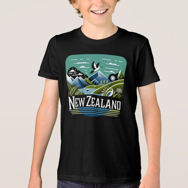 Nya Zeeland södra Stilla havet T Shirt (Framsida)
