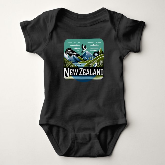 Nya Zeeland södra Stilla havet T Shirt (Framsida)