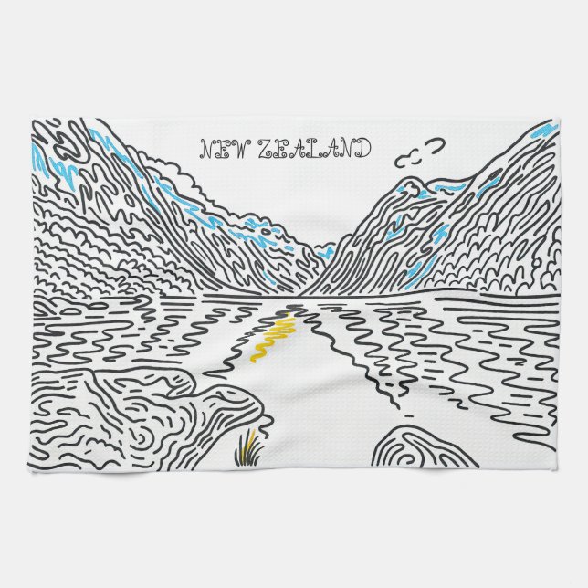 Nya Zeeland Souvenir Köksduk Kökshandduk (Horisontell)