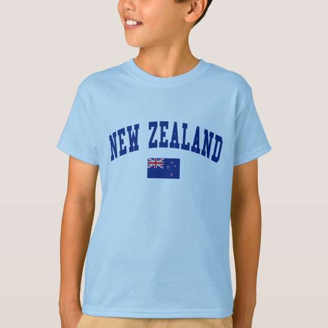 Nya Zeeland Stil Tee Shirt (Framsida)