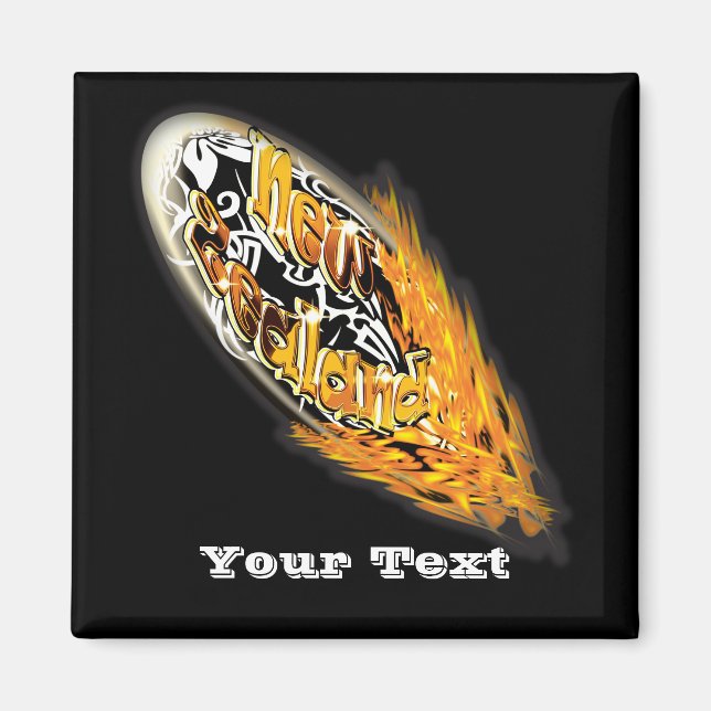 "Nya Zeeland"-supportrar till rugby Kiwis fläkt Magnet (Framsidan)