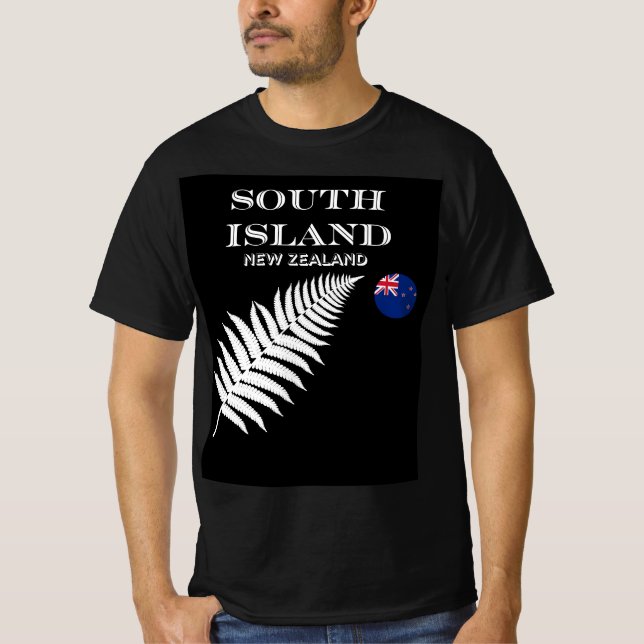 Nya Zeeland, Sydön, Kiwi Land, Maori Land T Shirt (Framsida)