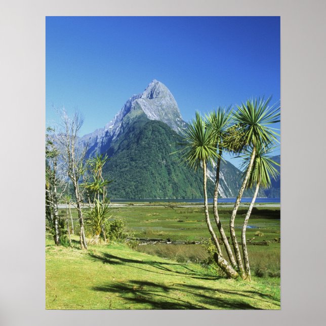 Nya Zeeland, Sydön, Mitre Peak, Poster (Framsidan)