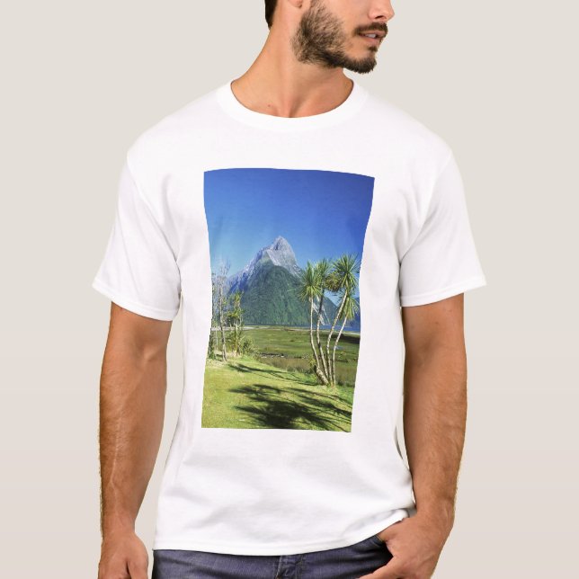 Nya Zeeland, Sydön, Mitre Peak, T Shirt (Framsida)
