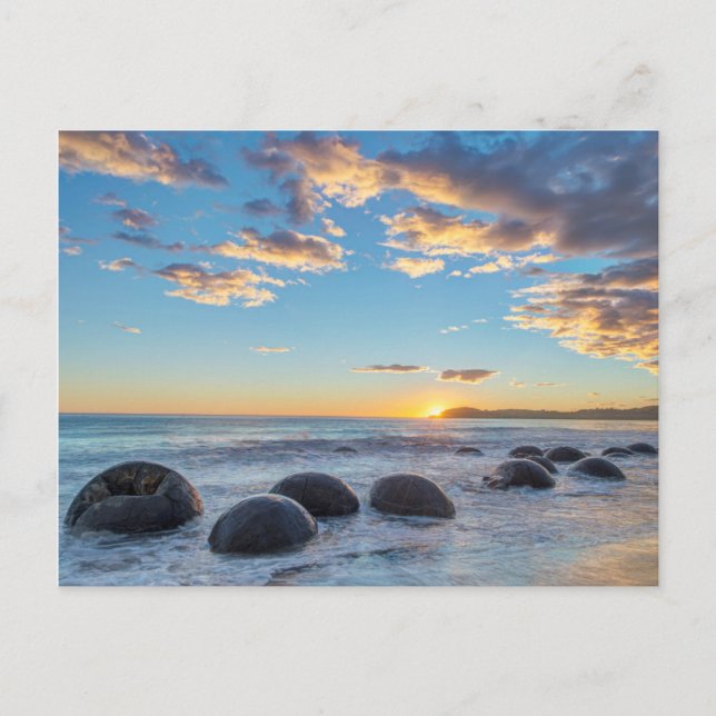 Nya Zeeland, Sydön, Moeraki-bollarna Vykort (Framsida)