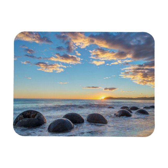Nya Zeeland, Sydön Moeraki Boulders Magnet (Horisontell)
