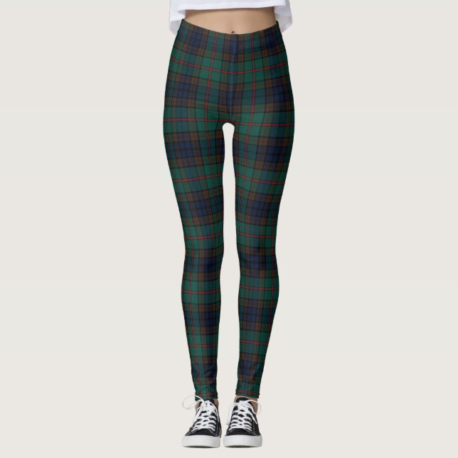 Nya Zeeland Tartan Play Mönster Leggings (Framsida)
