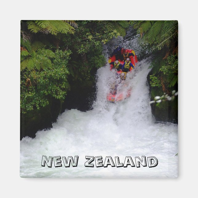 Nya Zeeland, Vild Vatten Rawing (Fridge Magnet) Magnet (Framsidan)