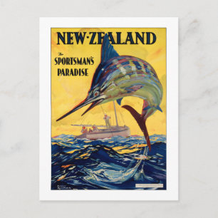 Nya Zeeland Vintage resor Poster återställd Vykort