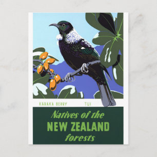 Nya Zeeland Vintage resor Poster återställd Vykort