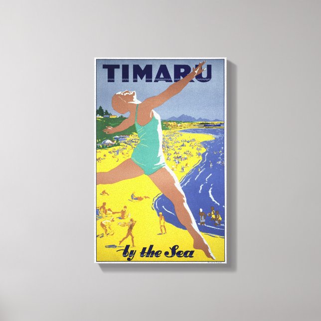 Nya Zeeland Vintage resor Poster Canvastryck (Framsida)