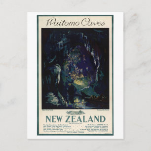 Nya Zeeland Vintage resor Poster Vykort