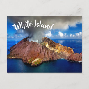 Nya Zeeland White Island Volcano Vykort