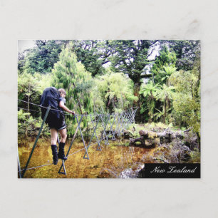 Nya Zeeland, Wilderness trekking, Wire Bridge Vykort