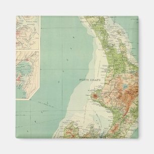 Nya Zeelands Atlas Karta Magnet