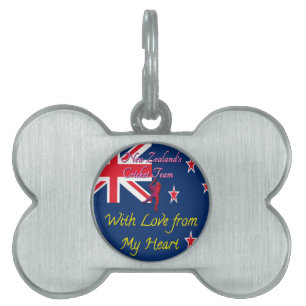 Nya Zeelands cricketlag: Kärlek från mitt hjärta A Namnbricka Husdjur