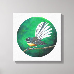 Nya Zeelands fantagefära (piwakawaka) - Canvas Ar