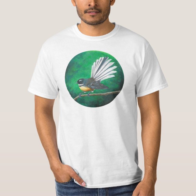 Nya Zeelands fantagefära (piwakawaka) - T-Shirt (Framsida)