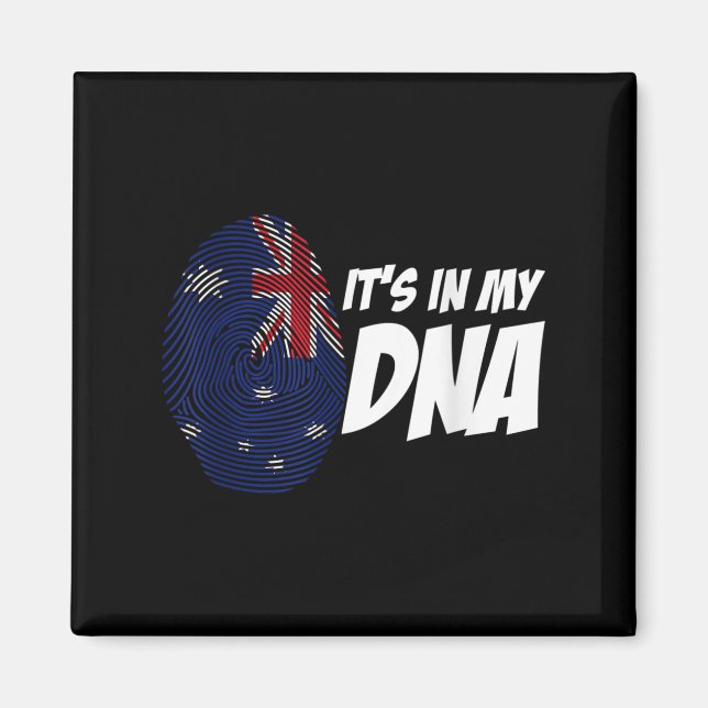 Nya Zeelands flagga Kiwi fingeravtryck present Nya Magnet (Framsidan)
