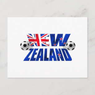 Nya Zeelands fotbolls-logotyp NZ 2010 flagga Vykort
