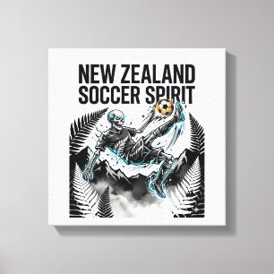 Nya Zeelands fotbollsspirit skelett anfallare nati Canvastryck