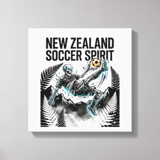 Nya Zeelands fotbollsspirit skelett anfallare nati Canvastryck