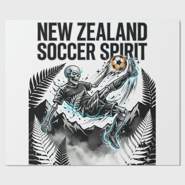 Nya Zeelands fotbollsspirit skelett anfallare nati Presentpapper (Platt)