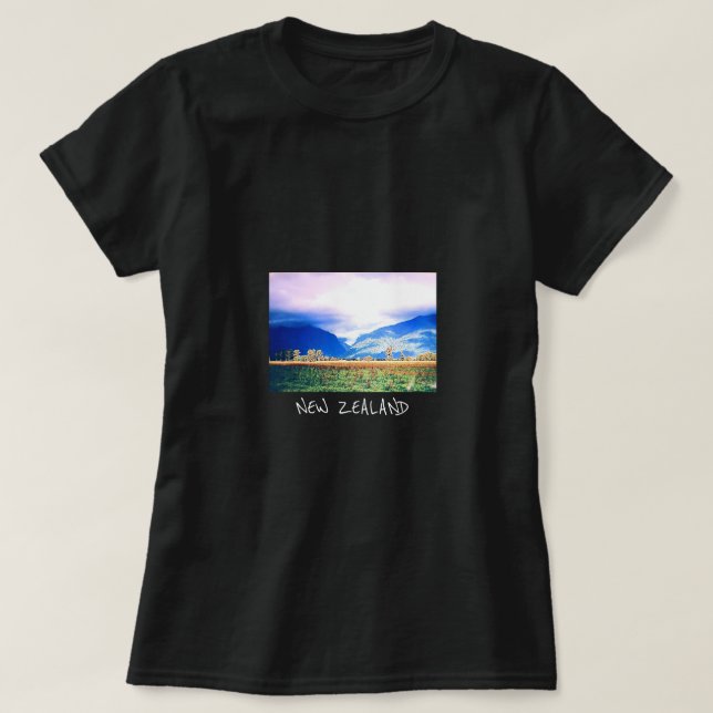 Nya Zeelands fotografi Fox Glacier T Shirt (Design framsida)