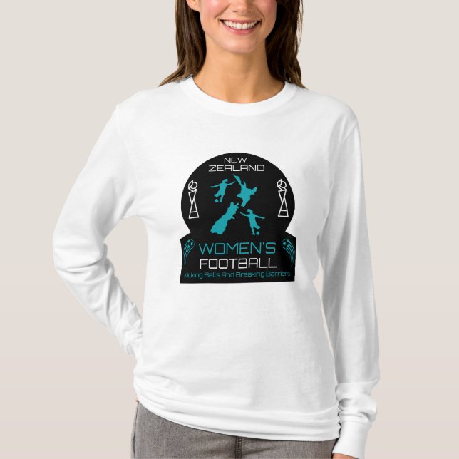 Nya Zeelands kvinnofotboll T Shirt (Framsida)