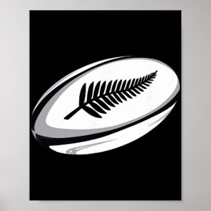 Nya Zeelands rugbytröja Poster
