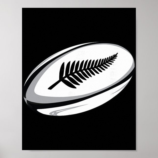 Nya Zeelands rugbytröja Poster (Framsidan)