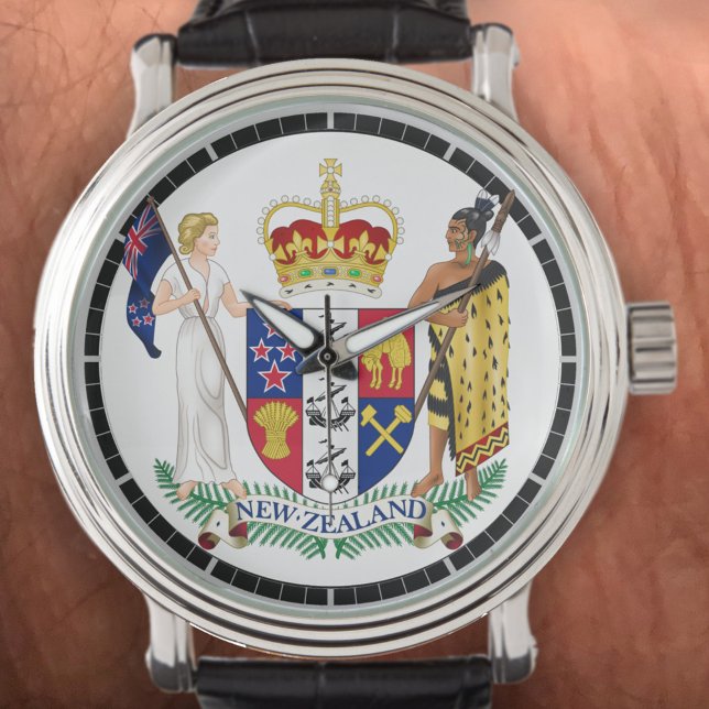 Nya Zeelands statsvapen på en Armbandsur (Skapare uppladdad)