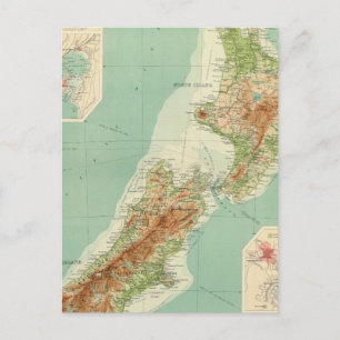 Nya Zeeländska Atlas Karta Vykort