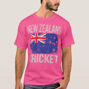 Nya Zeeländska cricket New Zealander Flagga Cricke T Shirt