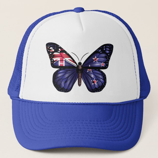 Nya Zeeländska flagga för fjärilsmussling Keps (Framsida)