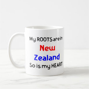 nya zeeländska rötter kaffemugg