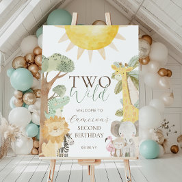 Nyala Safari Animals 2 Vilder andra födelsedagen Poster