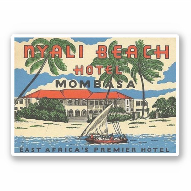 Nyali Beach Hotel Mombasa Sticker Klistermärken (Framsida)