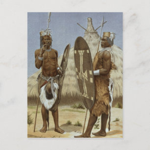 Nyam-nyam-krigare från Mankinds historia Vykort