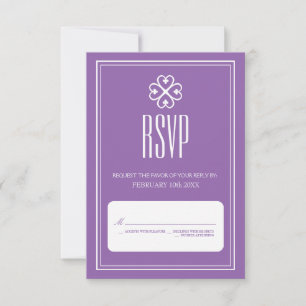 Nyame Dua Lavendel Bröllop RSVP OSA Kort