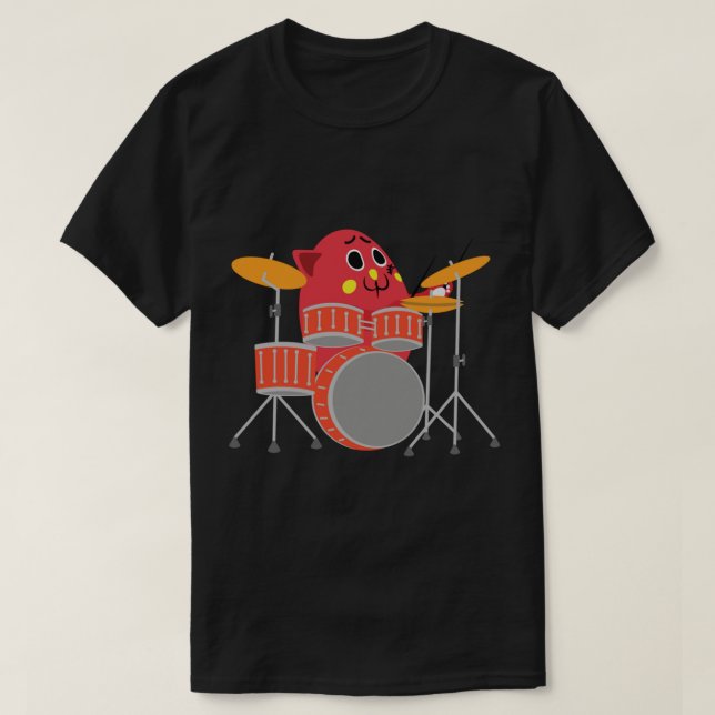 Nyango Star Drumset Nyango älskare T Shirt (Design framsida)