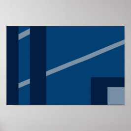 Nyanser av blå tryck, värdeaffisch papper (matta) poster