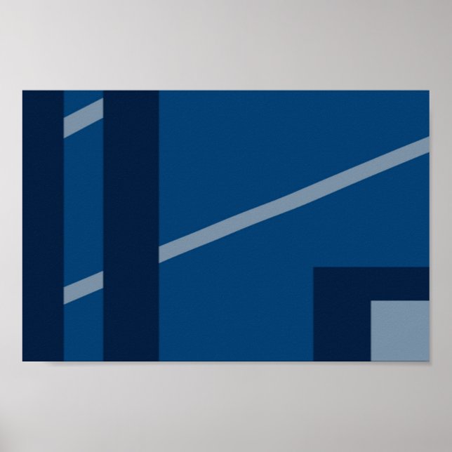 Nyanser av blå tryck, värdeaffisch papper (matta) poster (Framsidan)