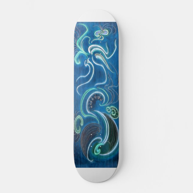 Nyanser av blått mini skateboard bräda 18,5 cm (Framsida)