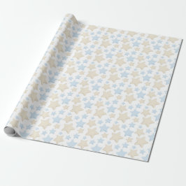 NYANSER AV BLÅTT & TAN STJÄRNOR PRESENTPAPPER