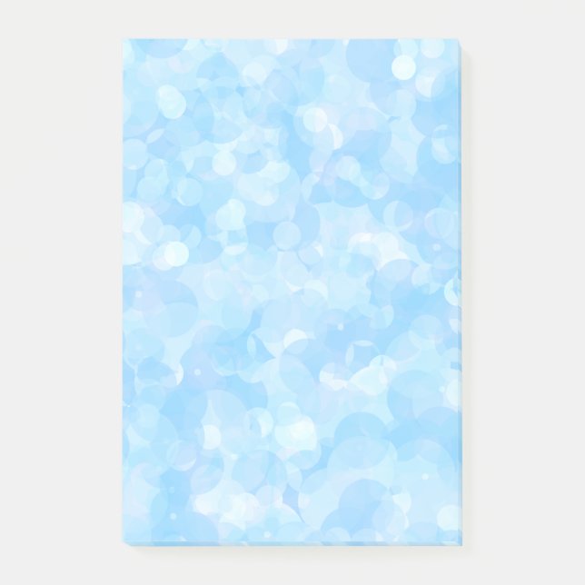 Nyanser av blekblå Glad bubblig look Post-it Block (Framsida)