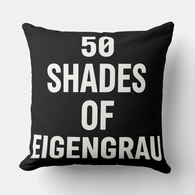Nyanser av Eigenrau Minimalistisk textdesign Kudde (Framsida)