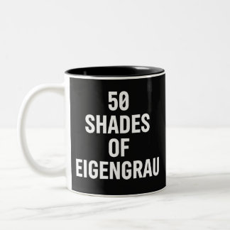 Nyanser av Eigenrau minimalistisk textdesign Två-Tonad Mugg