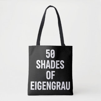 Nyanser av Eigenrau Minimalistisk textdesign Tygkasse